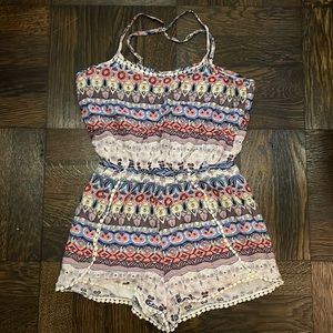 Kaitlyn multi color and pattern romper